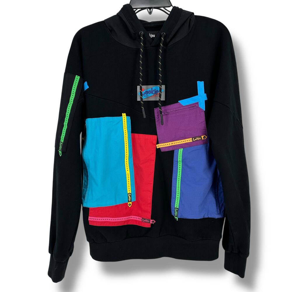 Cookies SF All Condition Streetwear Hoodie Sweatshirt Zip Pocket Patch Mens Sz S